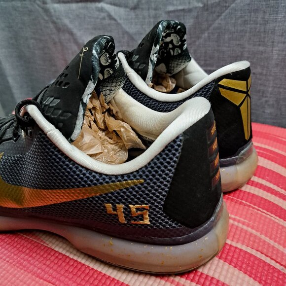 %Nike Kobe 10 Low Nike iD (777411 992) Shoes Size 13 Black Gold Number 45 ( A4 ) main image 8